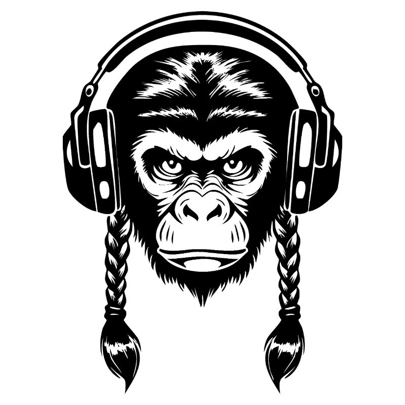 Electro Monkey Head Synth Wave Edition Shirt