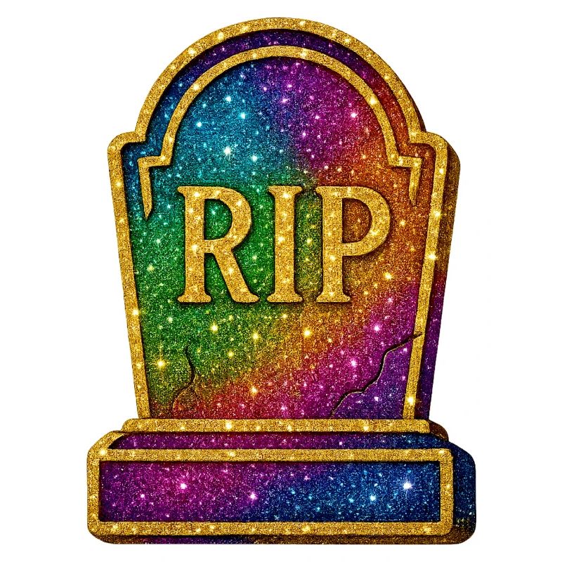 Galactic RIP Tombstone Glitter