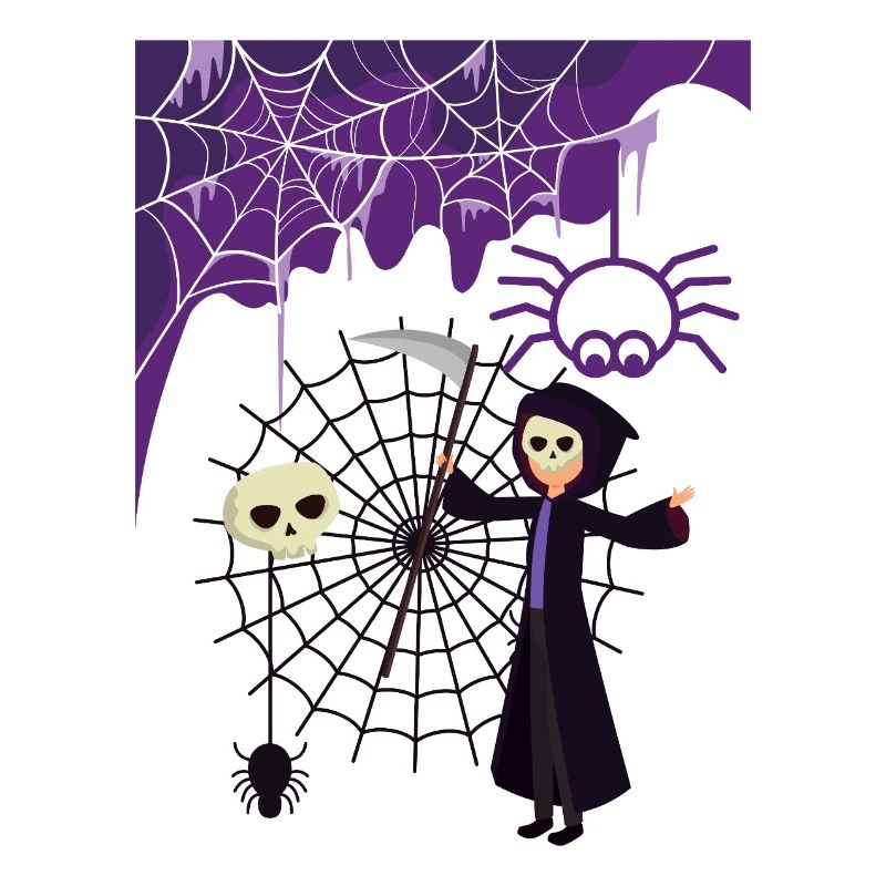 Grim Reaper in the spider's web