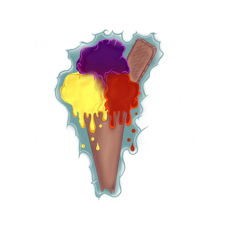 Regenbogen Eis 