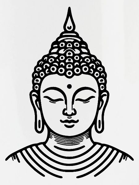 Buddha Linie Kunst Design