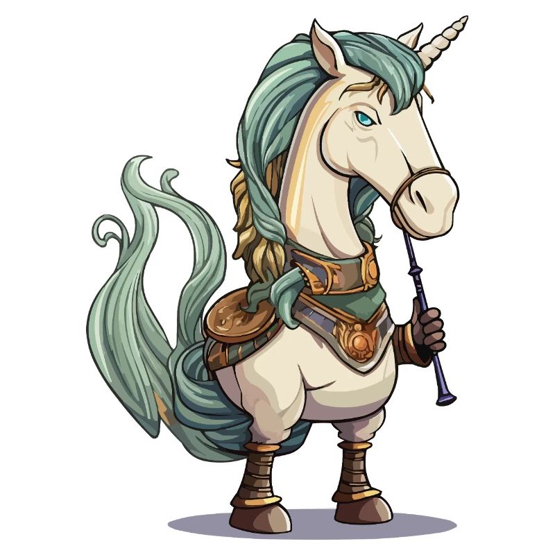 Motif de cornemuse licorne
