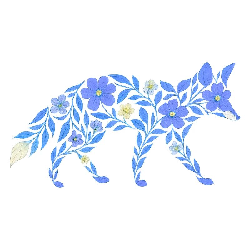 Nordic Floral - Heller Blaufuchs