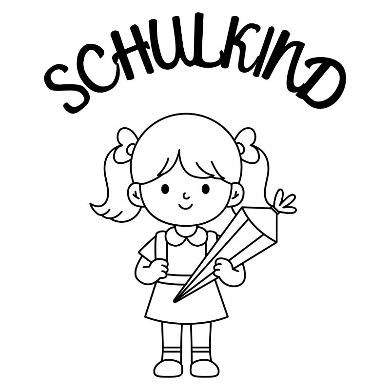 Schulkind Mädchen Einschulung Schultüte