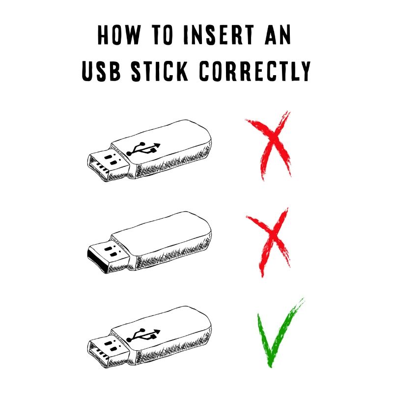 How to insert an usb stick correctly