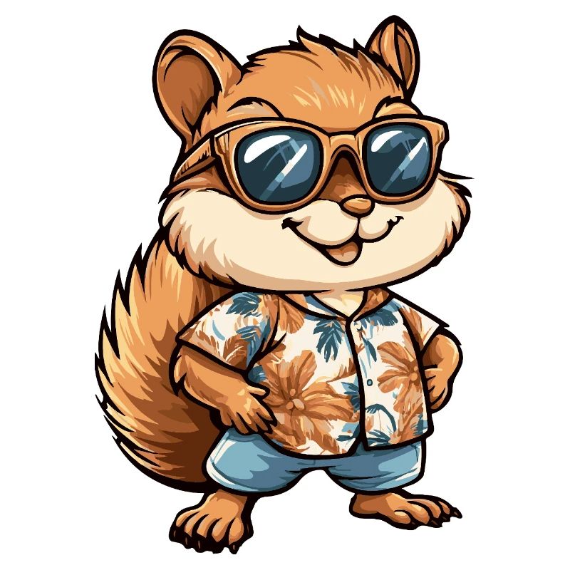 Eichhörnchen Comic Urlaub