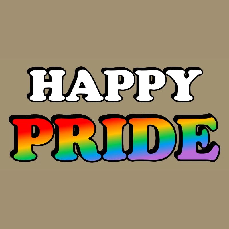 Pride Rainbow Text Design