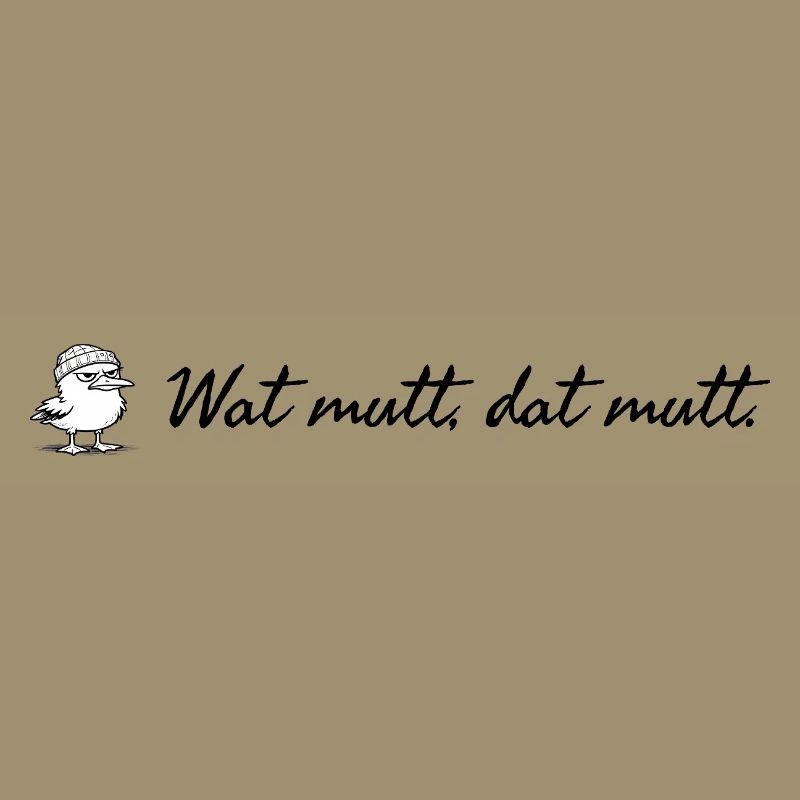 Wat mutt dat mutt plattdeutscher Spruch mit Möwe