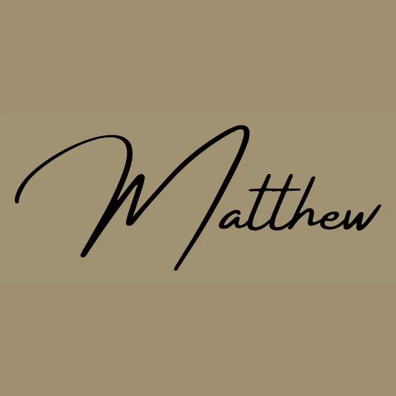 Conception du nom Matthew - Typographie élégante