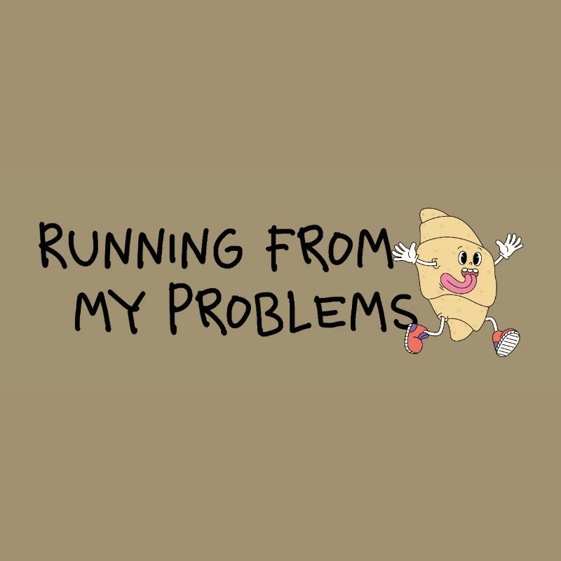 Running from My Problems – Retro Comic Humor