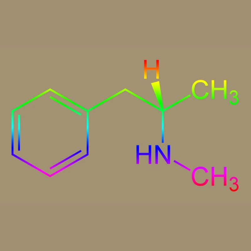 Methamphetamine Crystal Meth structural formula