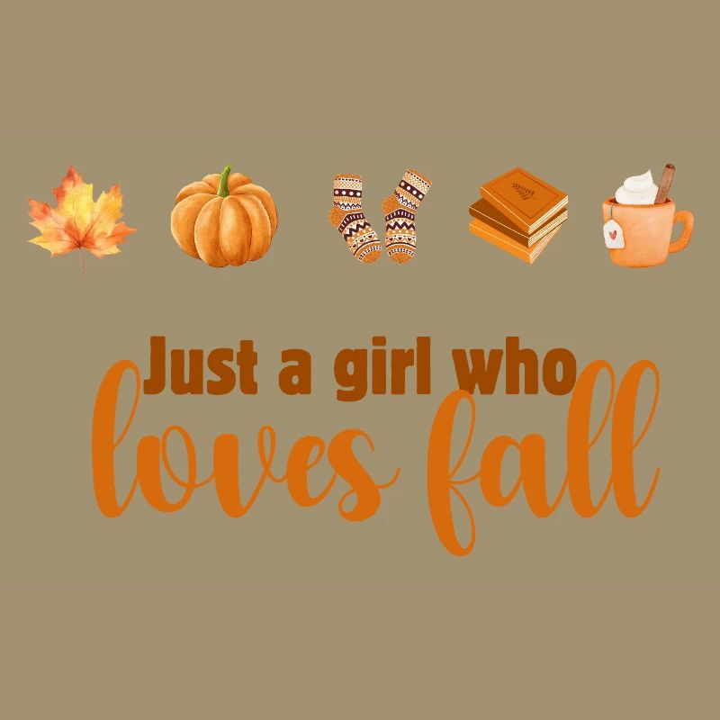 Herbstliebendes Mädchen Design, Fall Vibes