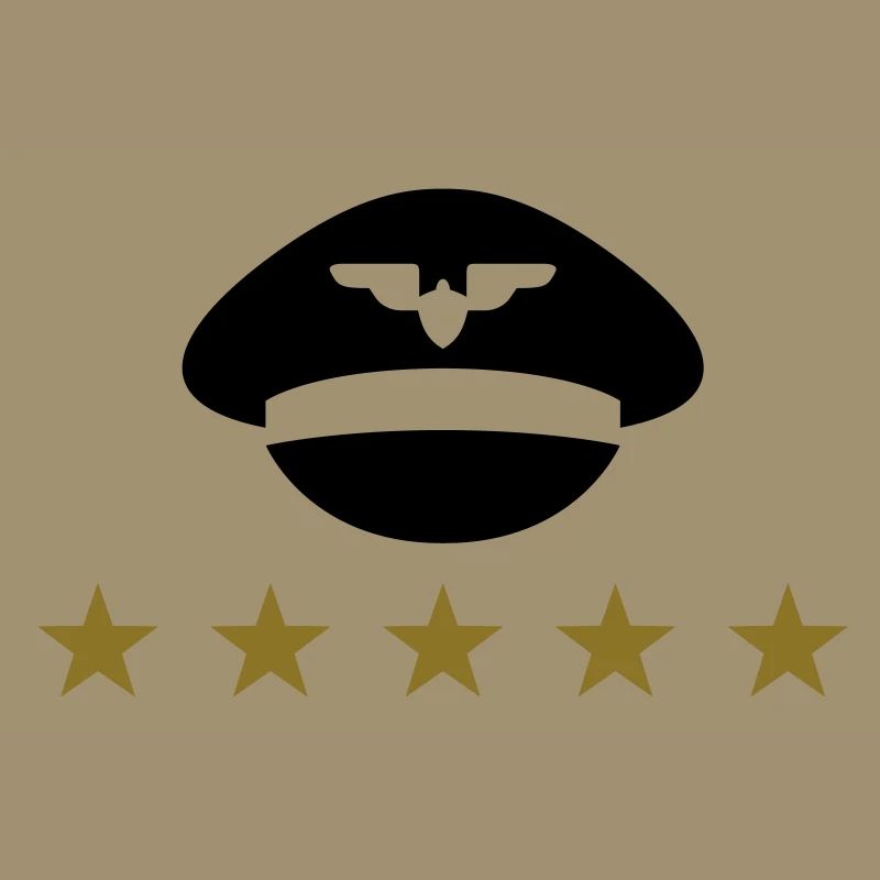 Der Hut eines Piloten in Uniform