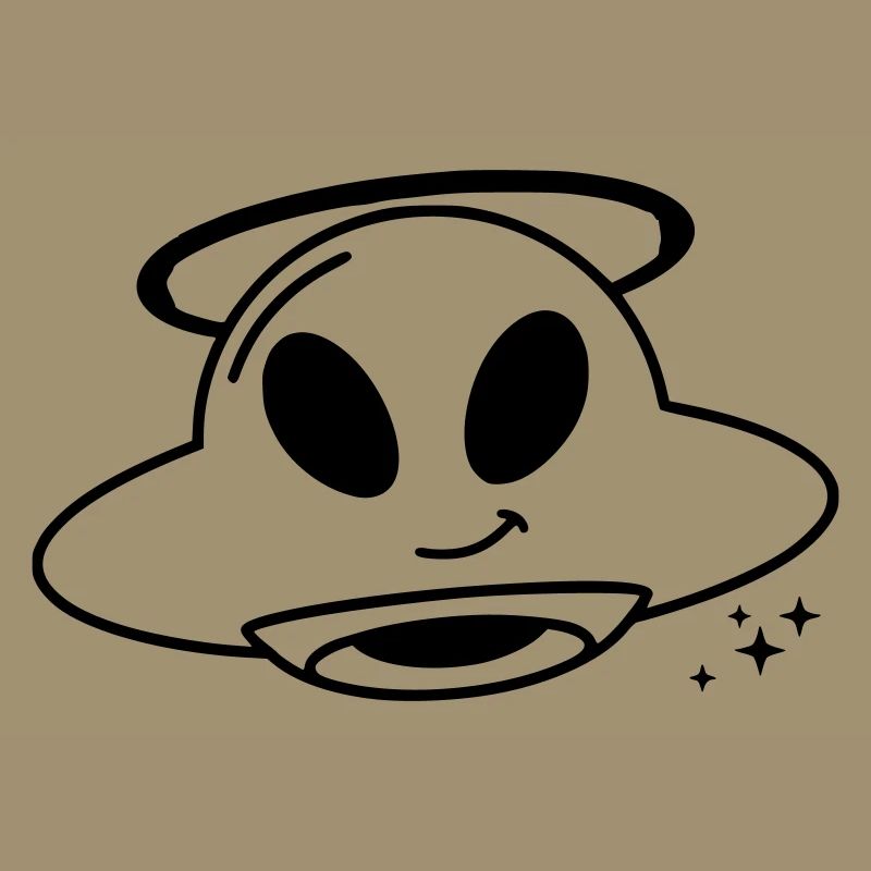 Cute Alien Head Kawaii Vector