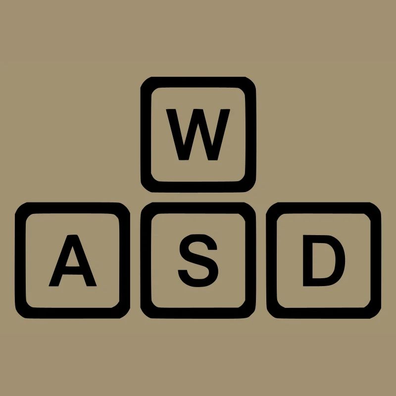 WASD Keys PC Gaming Nerd Vector