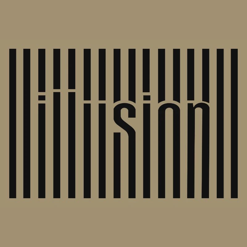 Illusion Barcode Textkunst