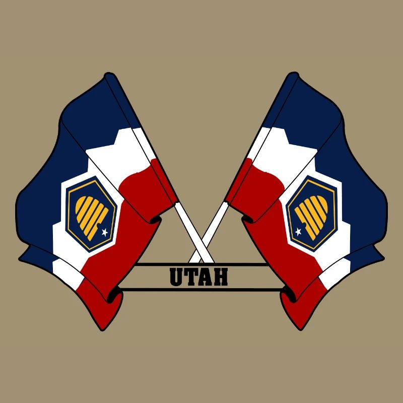 Texte à deux drapeaux UTAH