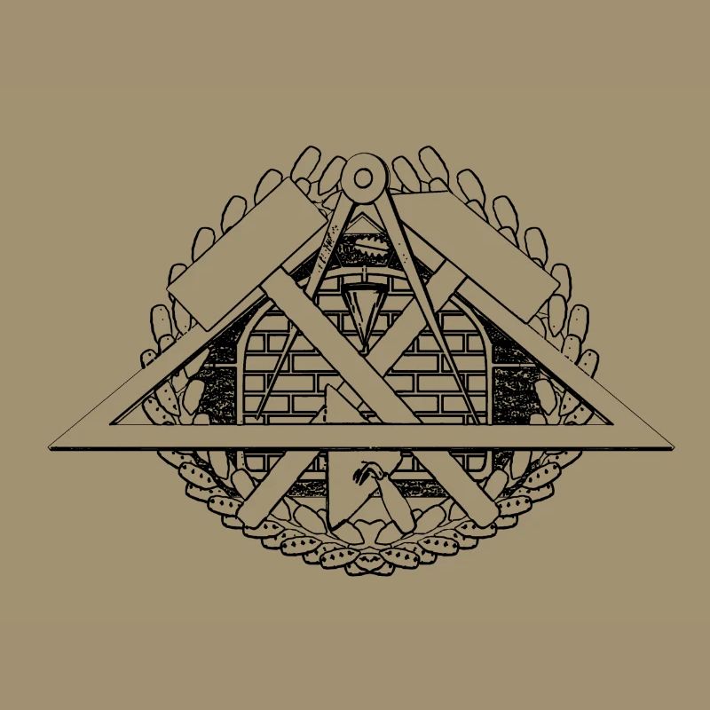 Pattern emblem symbol mason craft.