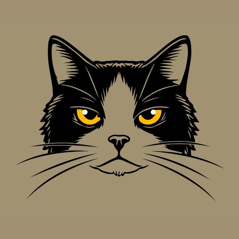 Illustration des Kopfes einer Katze.