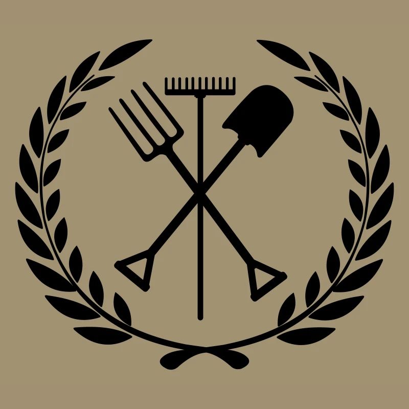 Garden tools rake, shovel, pitchfork