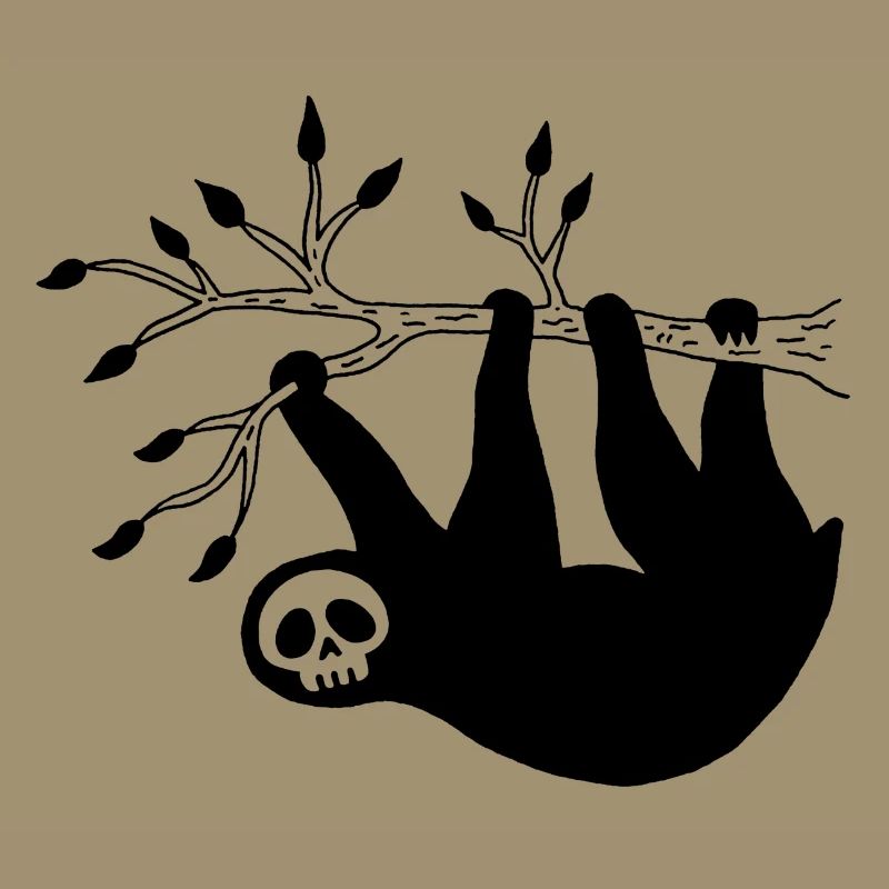 Black Sloth Skull