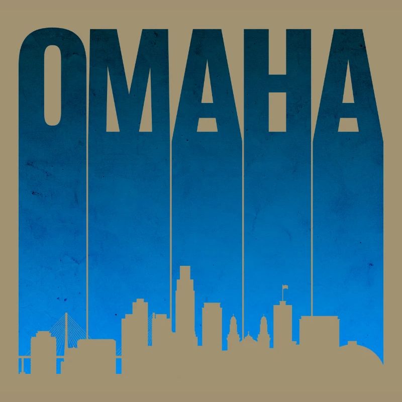 Omaha Skyline Blue Gradient