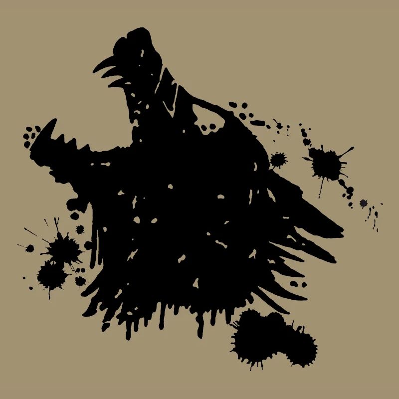 Heulender schwarzer Wolf