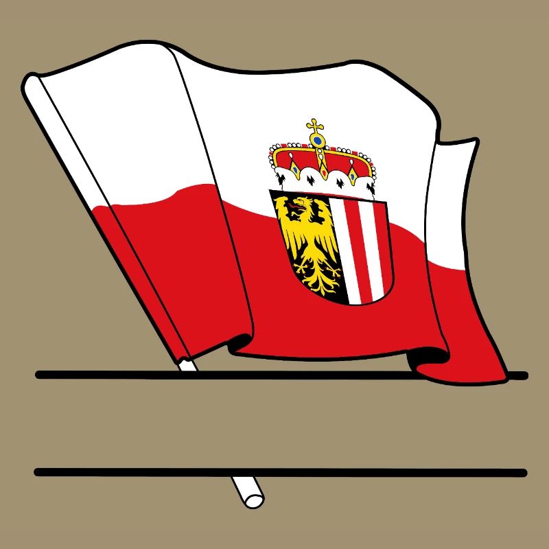 Upper Austria Flag – Text Space
