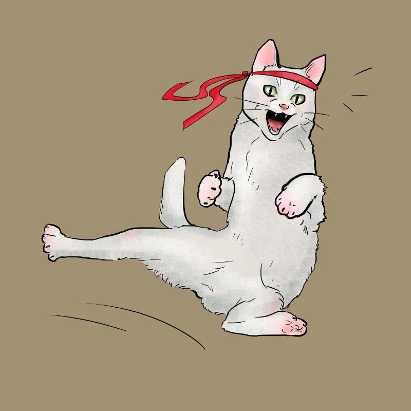 Katze beim Karate
