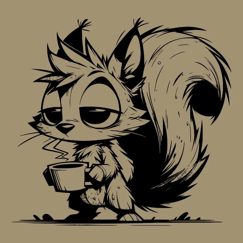 Please Do Not Disturb – Squirrel Coffee Time