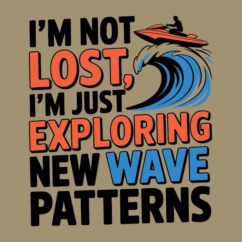 Funny Jetski Lost Exploring Waves 