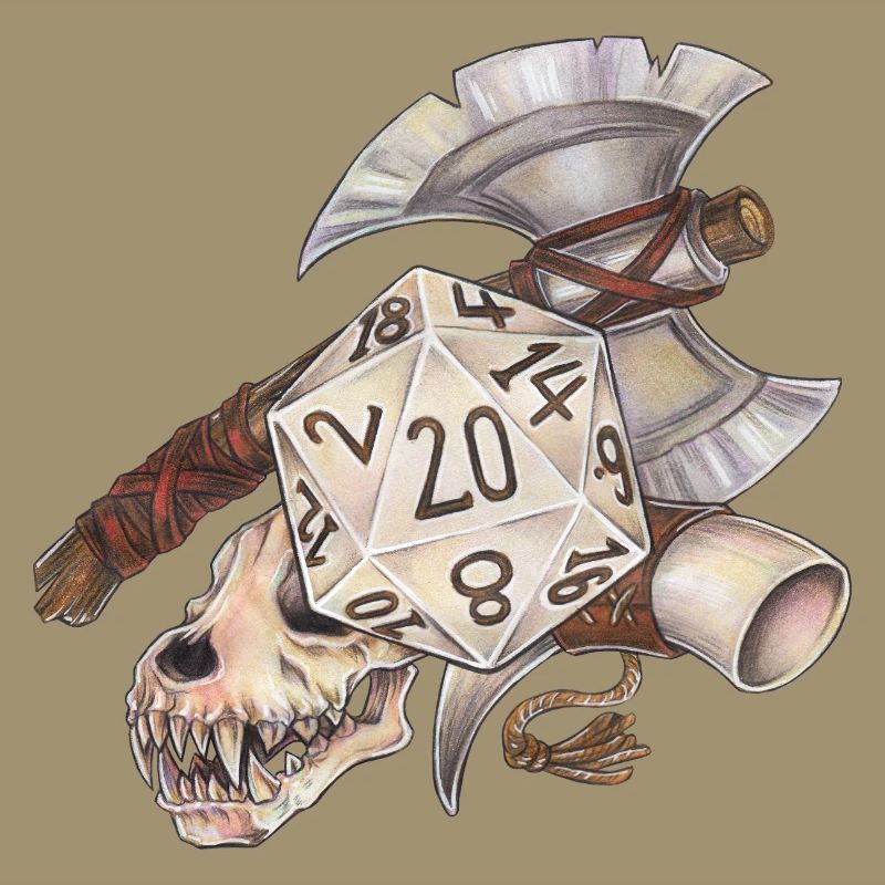 Role Playing Game Tabletop D20 Dice Gift Barbarian