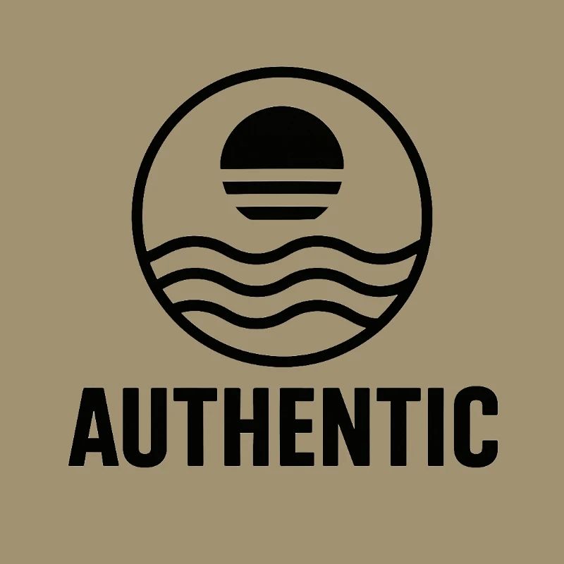 Authentic Sun Circle Wave Logo
