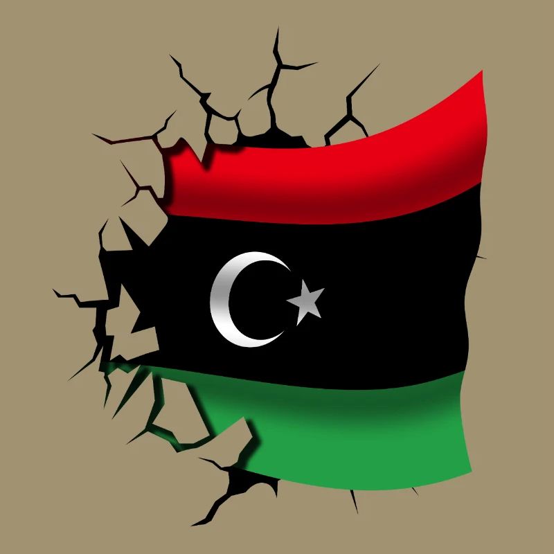 Drapeau de la Libye - Libye - Drapeau Broken Design