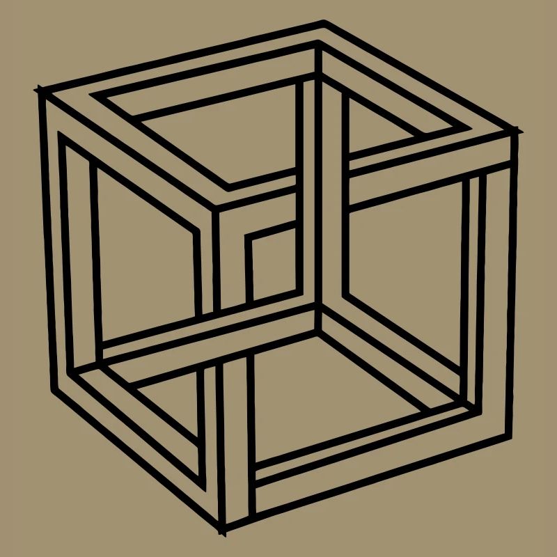Esher unmöglicher Block oder Quadrat