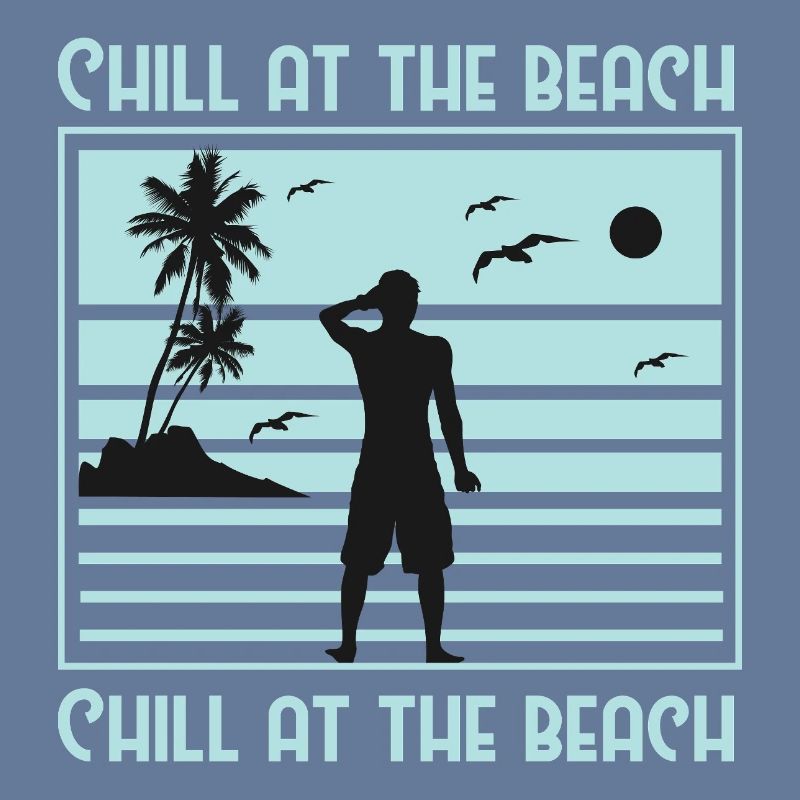 Conception de silhouette de plage décontractée