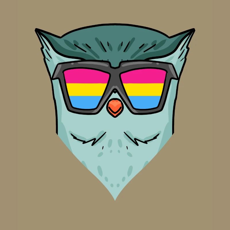 Pansexuell Eule - Eule mit Brille