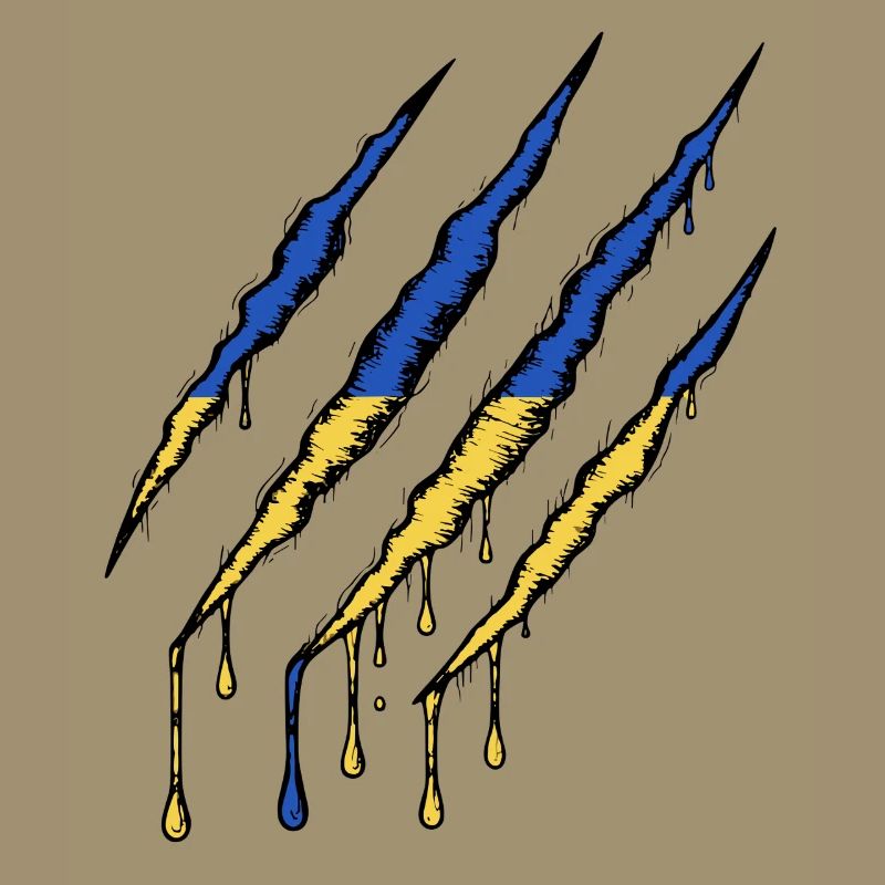 Griffe de drapeau de l’Ukraine - Griffe de griffe