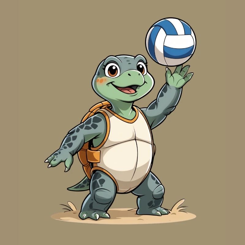Volley-Turtle with backpack