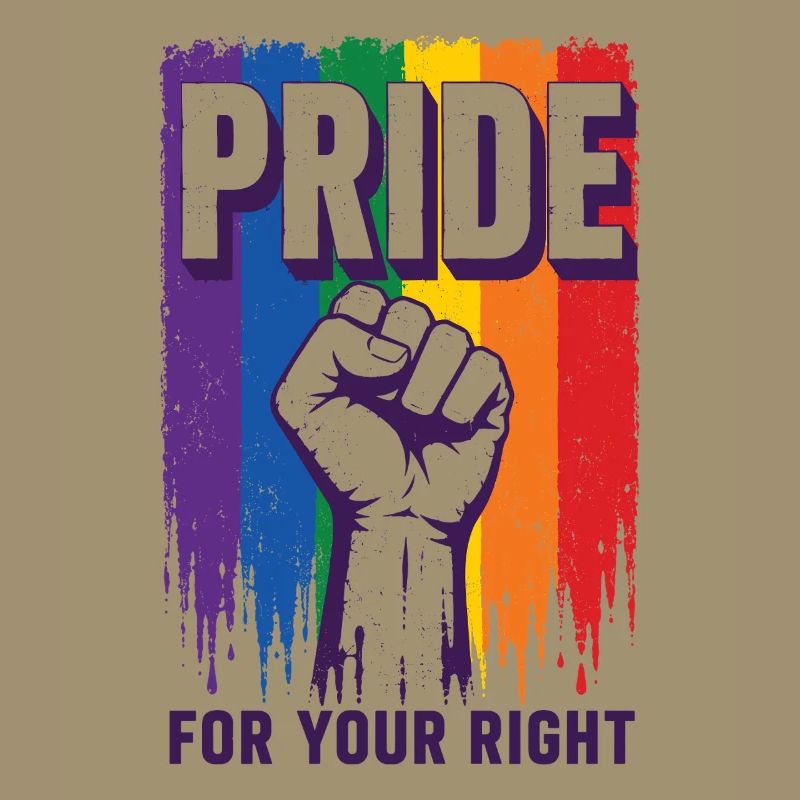 Pride Regenbogen Rechte Statement Shirt