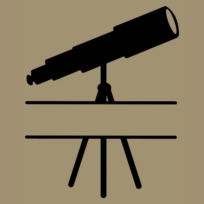 Teleskop-Schattenbild mit Leerzeichen oder Balken