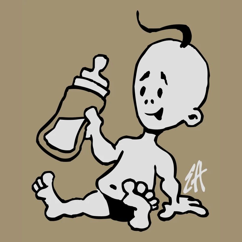 Bébé avec une bouteille de lait
