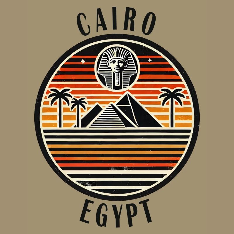 Conception de la pyramide du Caire en Égypte