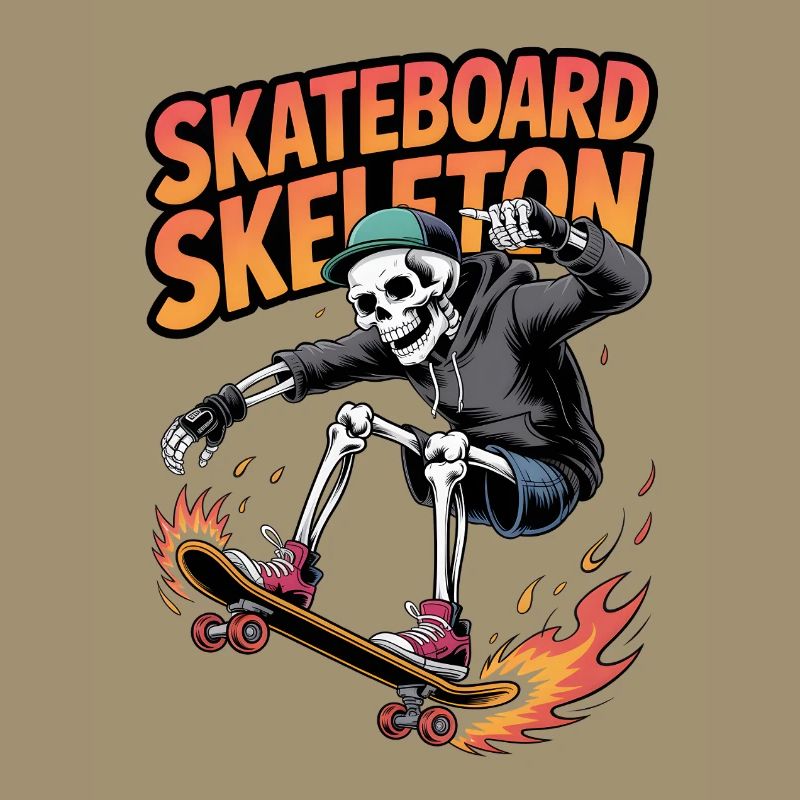 Skateboard Skeleton Dynamic Design