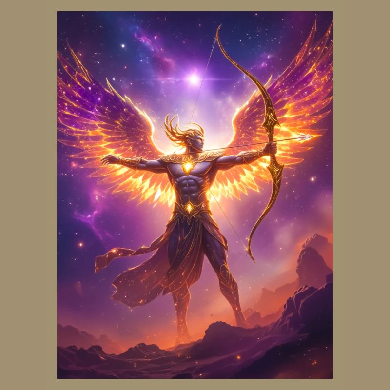 Celestial centaur archer shooting starfire arrows 