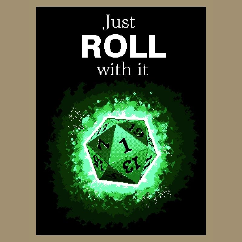 Faites simplement avec les dés verts rétro D20