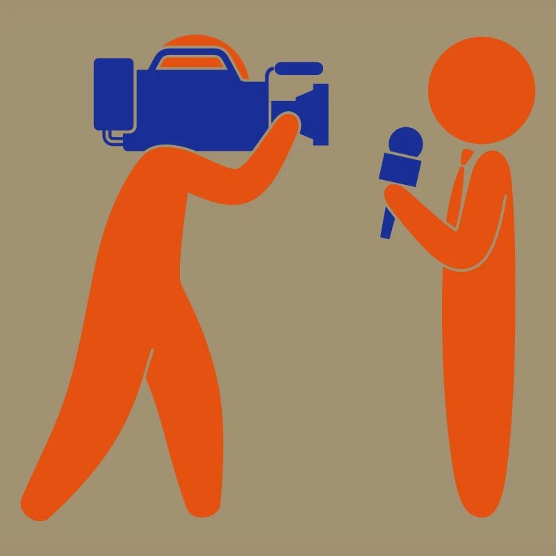Reporter parle devant la caméra