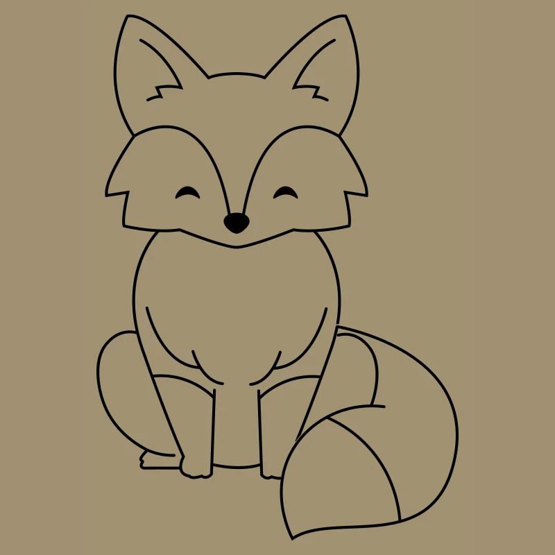 Comic Fox in Black