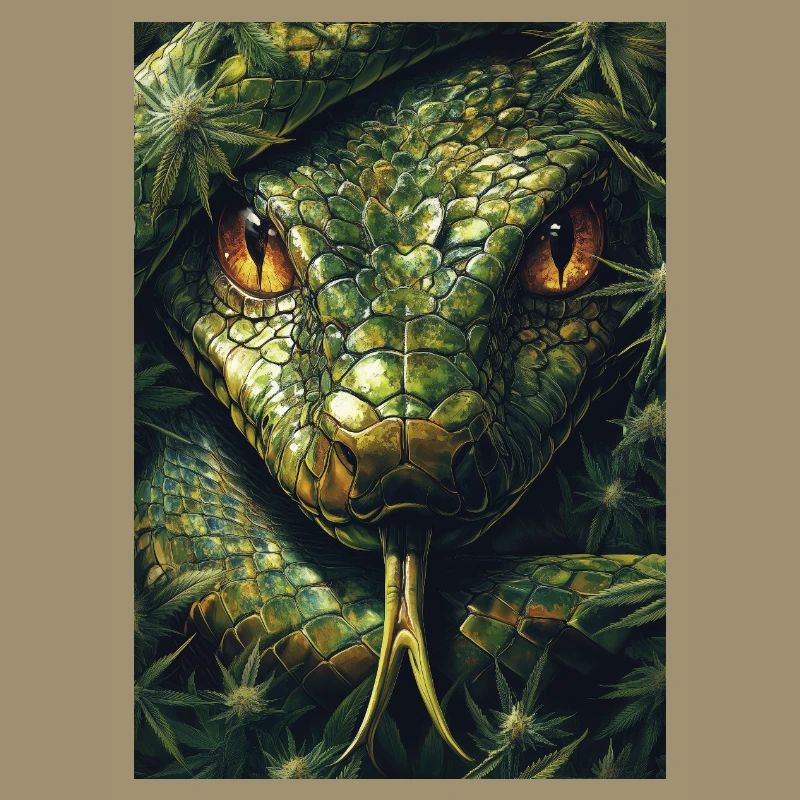 Snake Eye with Leaf Pattern