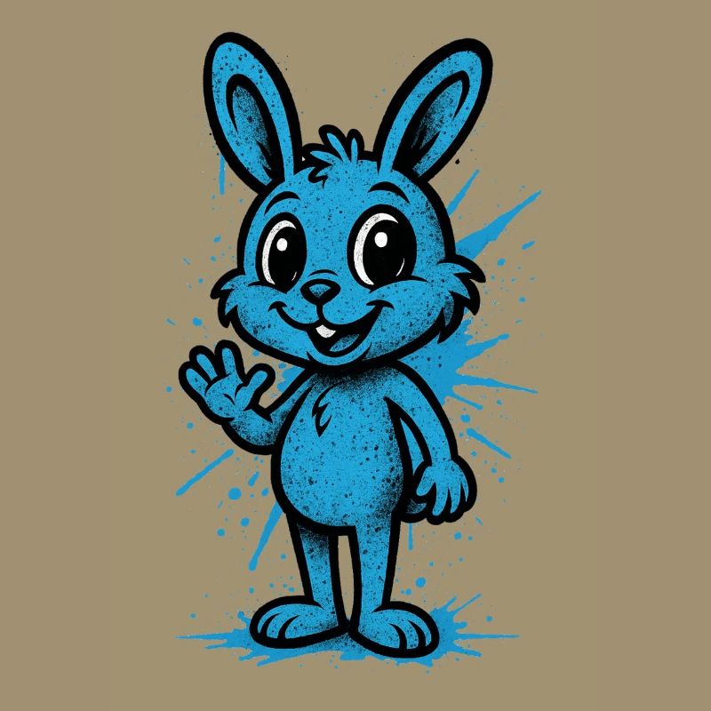 Graphique Blue Splash Bunny